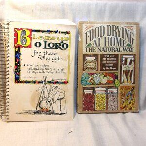 *2* Different Books for the KITCHEN:  Food Drying & Book of 500 Receipes